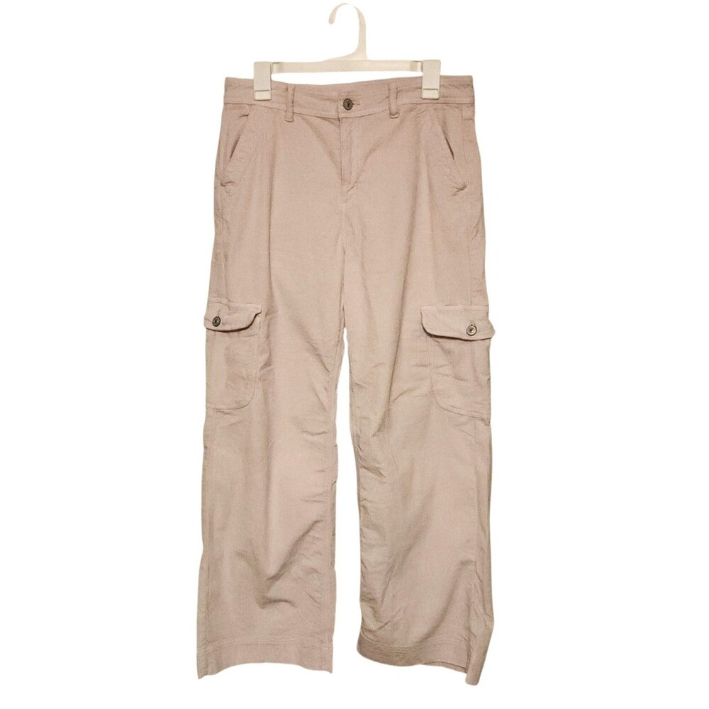 American Eagle Corduroy Pants High Rise Baggy Wide Leg Light Pink Womens Size 10